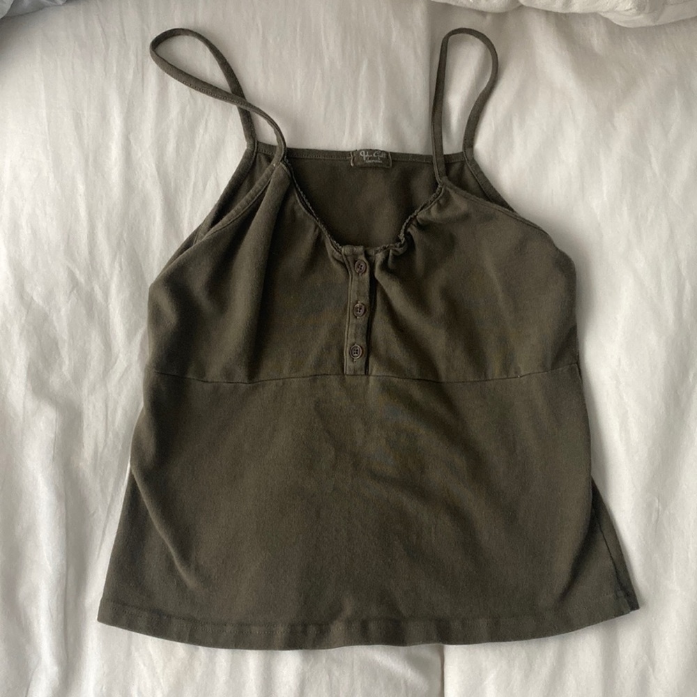 Brandy Melville olive green cami *worn once* and in perfect condition